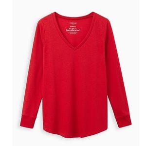 NWT TORRID Girlfriend Tee - Signature Jersey Red Sz 0X